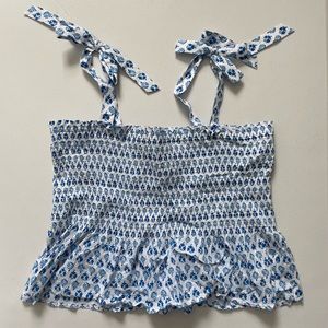 NWT JCrew smocked peplum tank top XXL